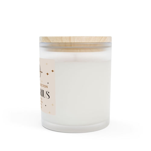 Sagittarius Vanilla Scented Candle, 11oz Frosted Glass || Zodiac