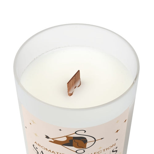 Sagittarius Vanilla Scented Candle, 11oz Frosted Glass || Zodiac