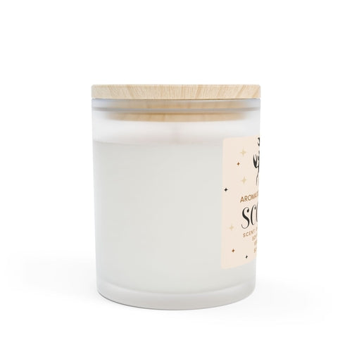 Scorpio Oakmoss & Amber Scented Candle, 11oz Frosted Glass || Zodiac