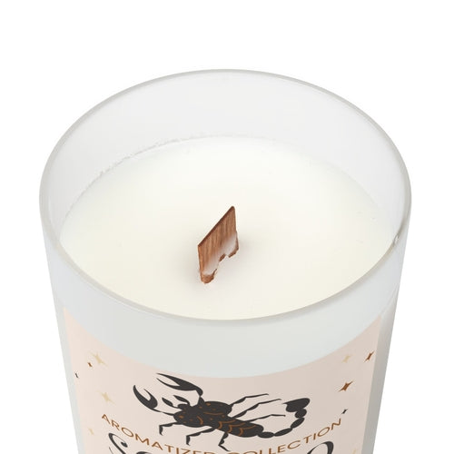Scorpio Oakmoss & Amber Scented Candle, 11oz Frosted Glass || Zodiac