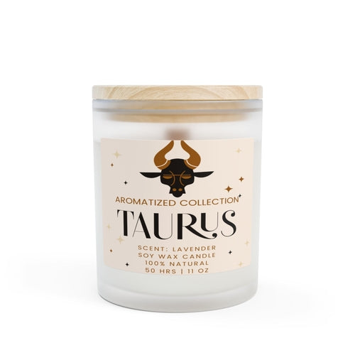 Taurus Lavender Candle - Aromatherapy Gift for Astrology Lovers,