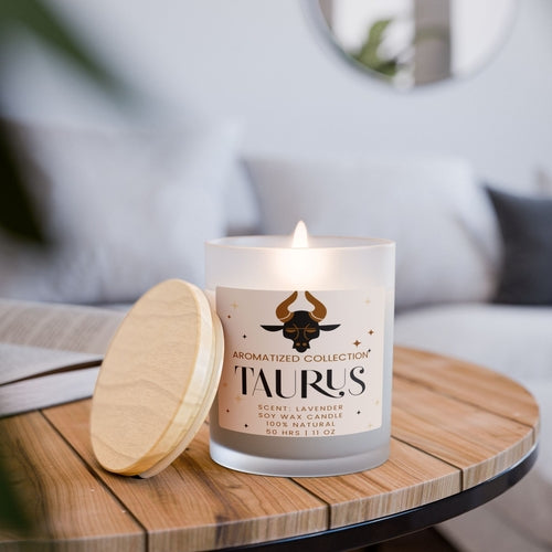 Taurus Lavender Candle - Aromatherapy Gift for Astrology Lovers,